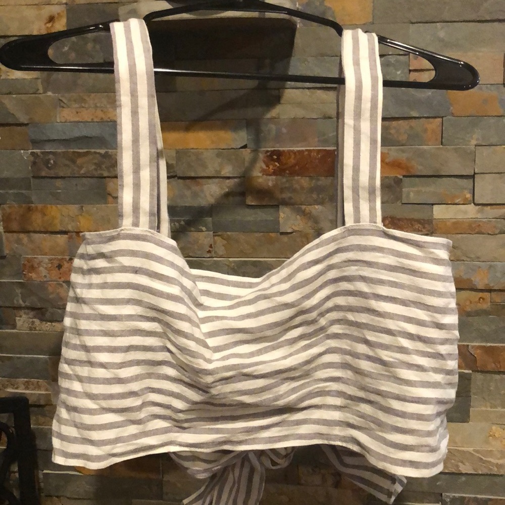Stripe Toe Back Top